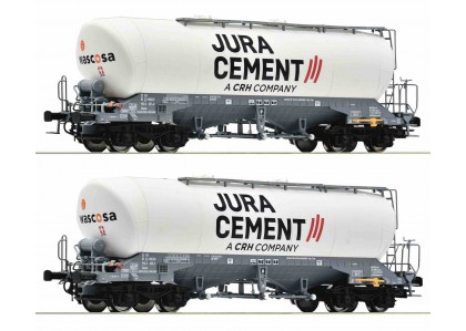 Set 2 vagoane siloz Jura Cement - H0 ROCO 6600191